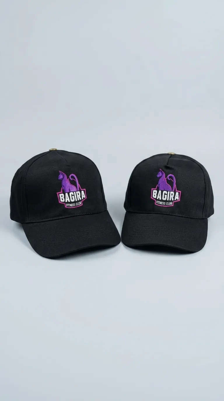 Кепки «Bagira Fitness Club» с вышитым логотипом